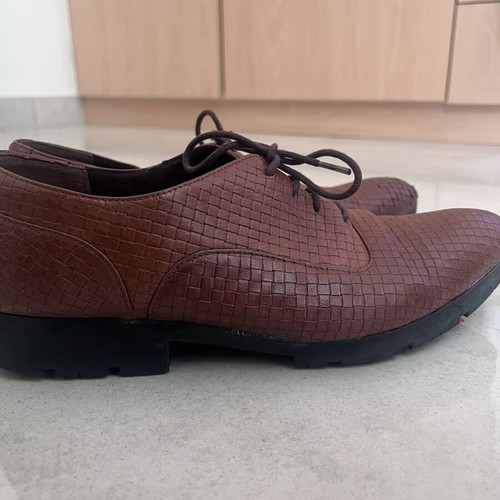 Leather shoes used, brown, size 38