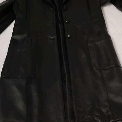Damiano K. Milano leather coat black like new, custom-made