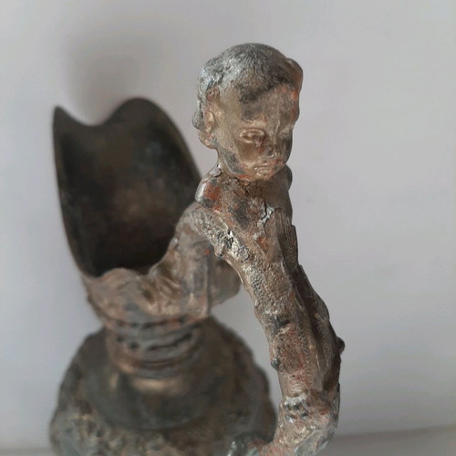 Bronze Victorian style ashtrays used, pack of 2, 1950