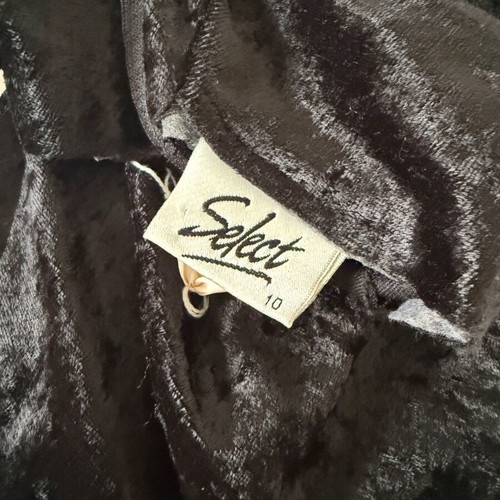 Black velvet maxi dress like new, size 10