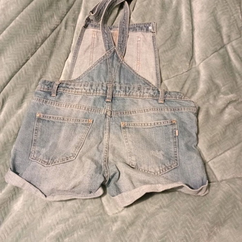 Denim overall shorts like new, blue, size S