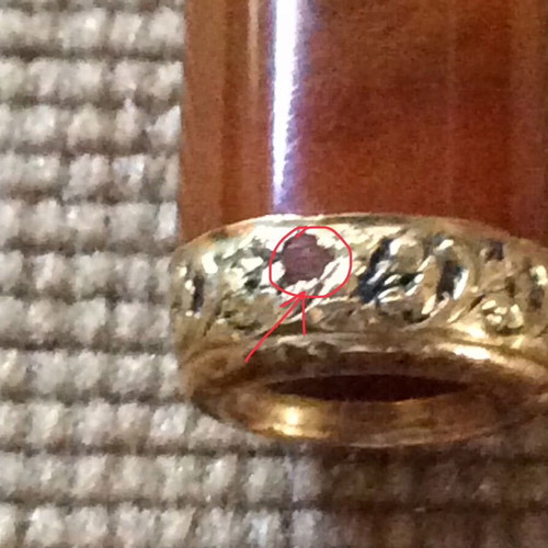 Old French pipe used, amber and 750 gold art nouveau style