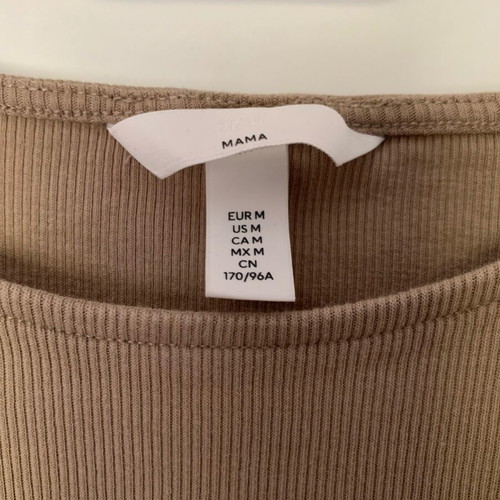 H&M mama maternity shirt used, beige, size M
