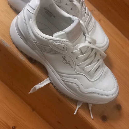 Pepe Jeans women's white sneakers like new, size 37