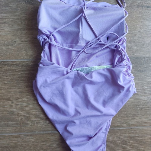Zara swimsuit one-piece lilac high leg small, like new