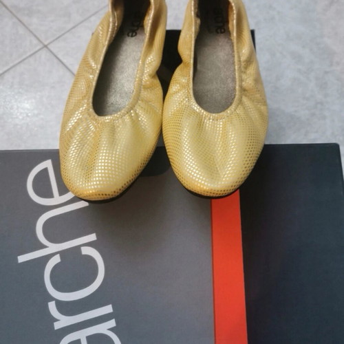 Arche ballerinas size 35 new, gold leather