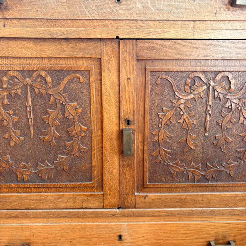 Art Deco vintage drawer cabinet used, wooden