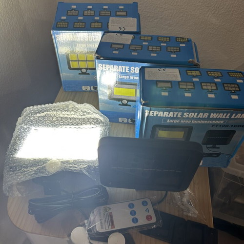 Solar Lamp with Motion Sensor and Separate Solar Panel new