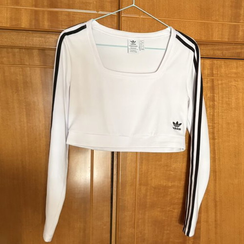 Adidas crop top new, white, sizes L and XL