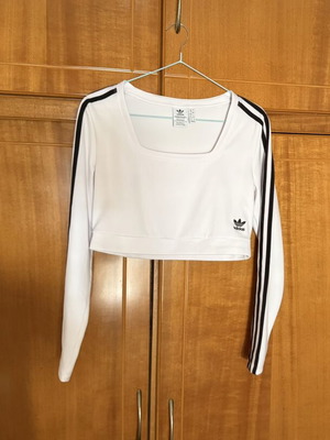 Adidas crop top new, white, sizes L and XL
