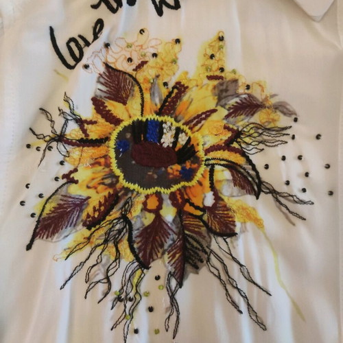 Desigual shirt size XL like new with Love the World embroidery