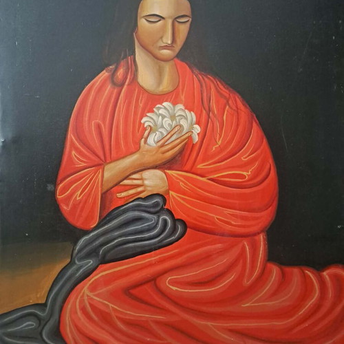 Oil painting canvas 61x87 like new