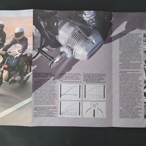 BMW 1981 motorcycle brochure used, models R100RS, R80GS