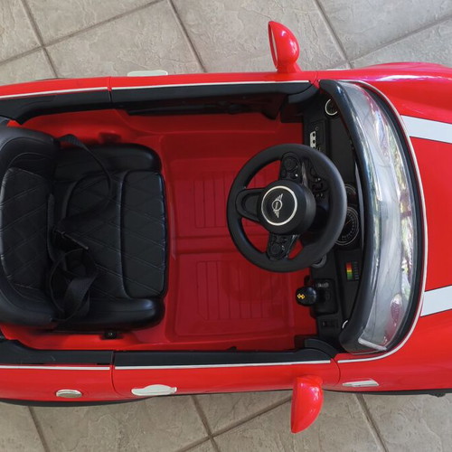 Mini Cooper electric ride-on car for ages 1-3, red