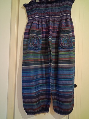 Boho Harem Pants used, colorful, size L