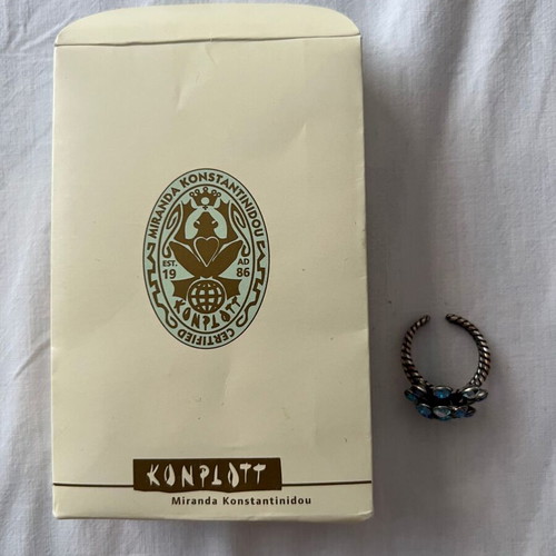 Konplott Magic Fireball Ring new, blue and silver