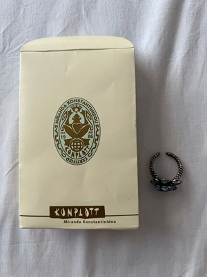 Konplott Magic Fireball Ring new, blue and silver