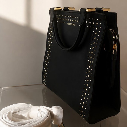 Cerruti 1881 Shoulder Bag New, Black with Metal Details