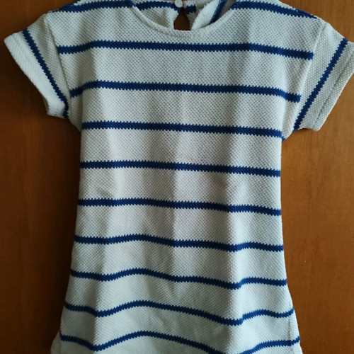 Zara dress used for 3-4 years old, white with blue stripes