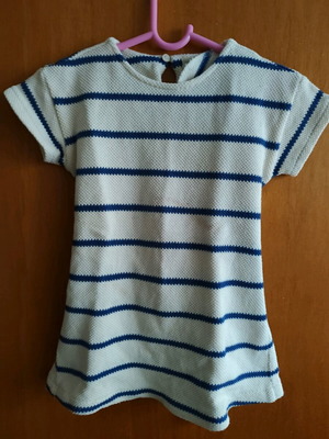 Zara dress used for 3-4 years old, white with blue stripes