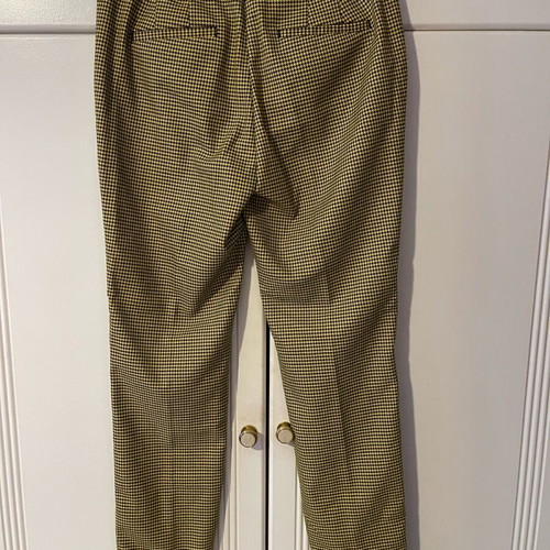 Zara pants tapered fit like new, yellow black pied de poule, size M