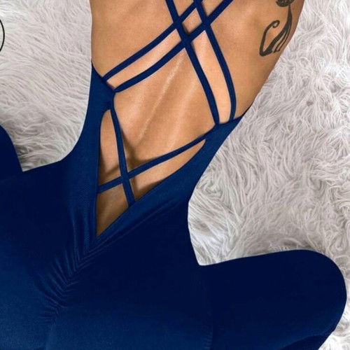 Shein blue one-piece jumpsuit new, size S