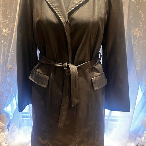Virgin Prunes trench coat XL like new, black leatherette