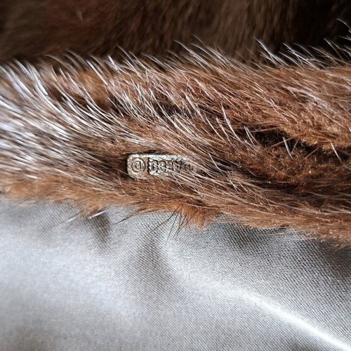 Mink Fur Used Classic Dark Brown 88 cm