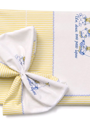 Handmade Little Rabbits kids sheet and pillowcase set new, cotton