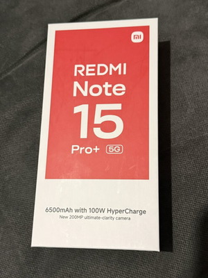 Redmi Note 15 Pro+ 5G μαύρο καινούργιο, 512GB, 20+ MP κάμερα