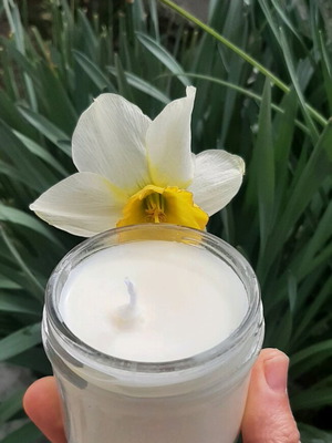 Soy candle handmade scented with Vannila Tobacco aroma new