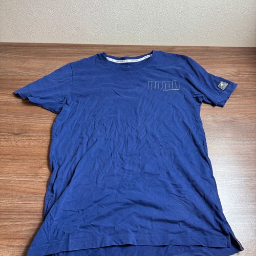 PUMA men's blue t-shirt size S in good condition
