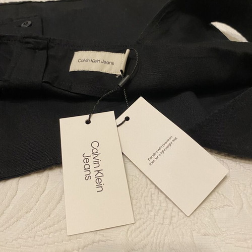 Calvin Klein linen crop top new, size S, black