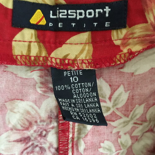 Sporty mid length cotton floral skirt, M petite, like new