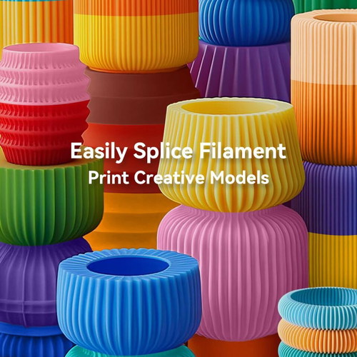 Sunlu filament connector with 200 PTFE sleeves for 3D printer, 1.75 mm