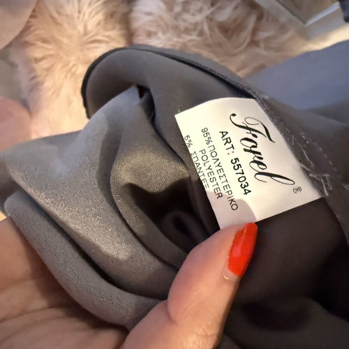Forel gray coat with detachable synthetic fur, like new, size M