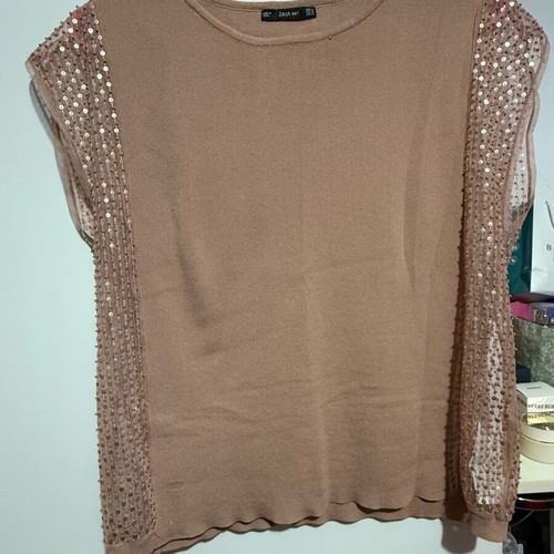 Zara women's blouse beige like new, size M