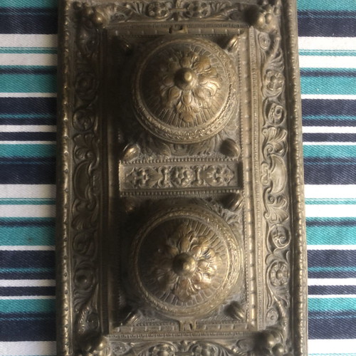 Brass inkwell used (massif bronze) vintage