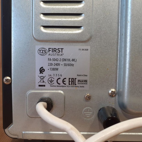 First Austria FA-5042-2 oven used, 1380W