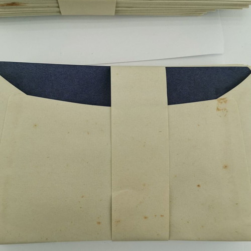 Envelopes and letter sheets used, pack of 25, vintage 1950