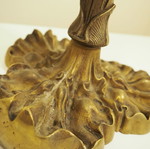 Antique solid brass lamp base from interwar period