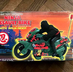 παιδικό παιχνίδι - ninja assault rider with ninja rider - μηχανή ninja με μπαταρίες (δεκαετίας 1980)