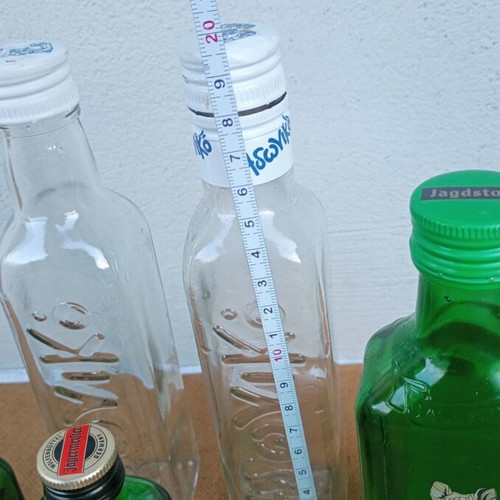 Set of 5 small bottles used