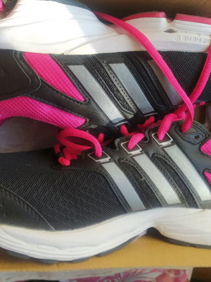Adidas athletic shoes like new, size 40 2/3, black-pink
