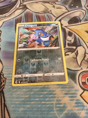 Croagunk Pokemon Card Reverse Holo Fusion Strike like new