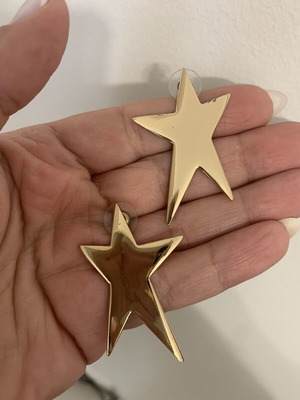 Star earrings like new, gold tone