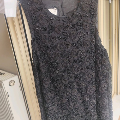 Dress heavy lace and beads used, black, size L