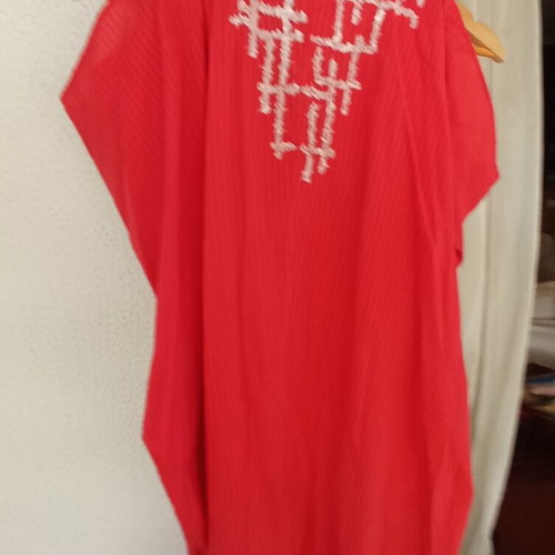 Paul Smith Black Label Oversize Beaded Caftan Dress M IT42 Like New Red