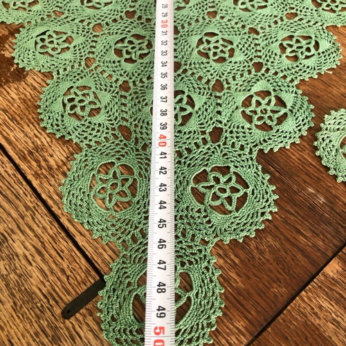 Handmade needle embroidery table set like new, 3 pieces