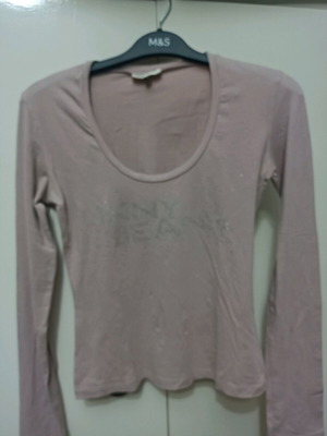 DKNY long-sleeve women's blouse like new, size medium, pink